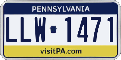 PA license plate LLW1471