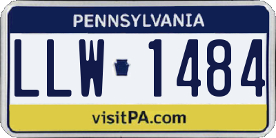 PA license plate LLW1484