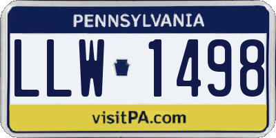 PA license plate LLW1498