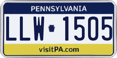 PA license plate LLW1505