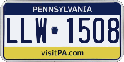 PA license plate LLW1508