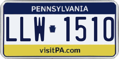 PA license plate LLW1510
