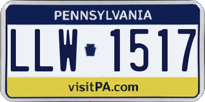PA license plate LLW1517