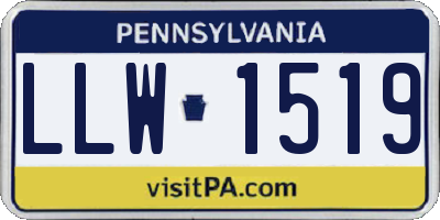 PA license plate LLW1519