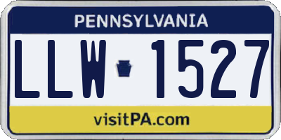 PA license plate LLW1527