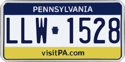 PA license plate LLW1528