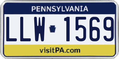 PA license plate LLW1569