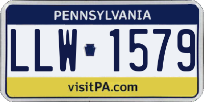 PA license plate LLW1579