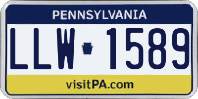 PA license plate LLW1589