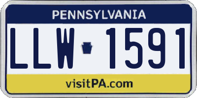 PA license plate LLW1591