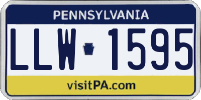 PA license plate LLW1595