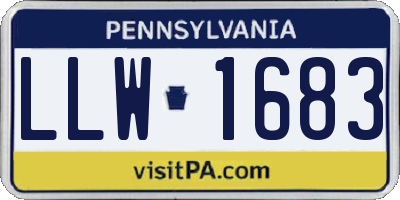 PA license plate LLW1683