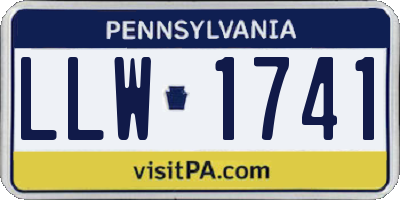PA license plate LLW1741