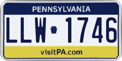 PA license plate LLW1746