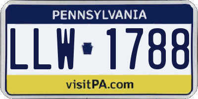 PA license plate LLW1788