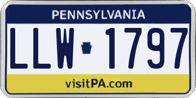 PA license plate LLW1797