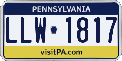 PA license plate LLW1817