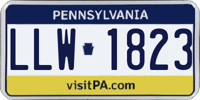 PA license plate LLW1823