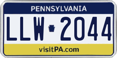 PA license plate LLW2044