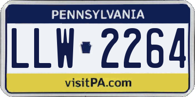 PA license plate LLW2264