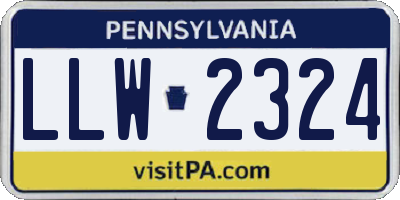 PA license plate LLW2324