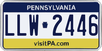 PA license plate LLW2446