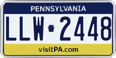 PA license plate LLW2448