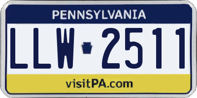 PA license plate LLW2511