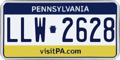 PA license plate LLW2628