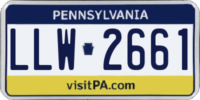 PA license plate LLW2661