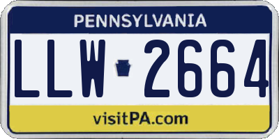 PA license plate LLW2664
