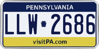PA license plate LLW2686