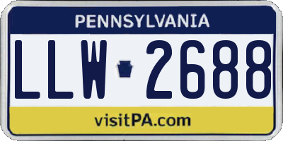 PA license plate LLW2688
