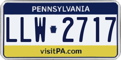 PA license plate LLW2717