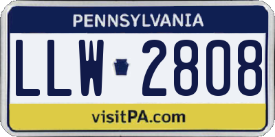 PA license plate LLW2808