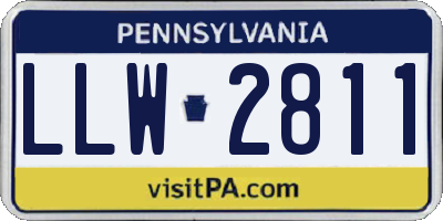 PA license plate LLW2811