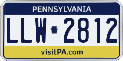 PA license plate LLW2812