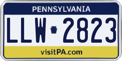PA license plate LLW2823
