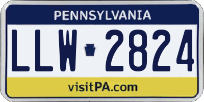 PA license plate LLW2824