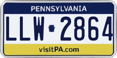 PA license plate LLW2864