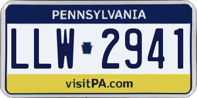 PA license plate LLW2941