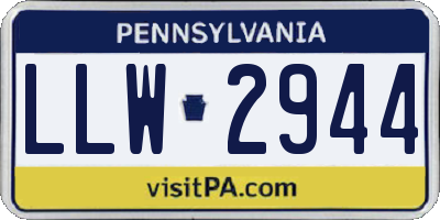 PA license plate LLW2944