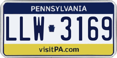 PA license plate LLW3169