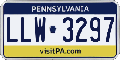 PA license plate LLW3297