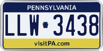 PA license plate LLW3438