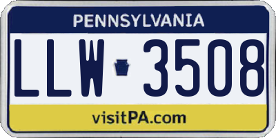 PA license plate LLW3508