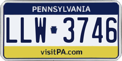 PA license plate LLW3746