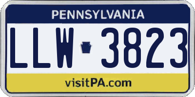 PA license plate LLW3823
