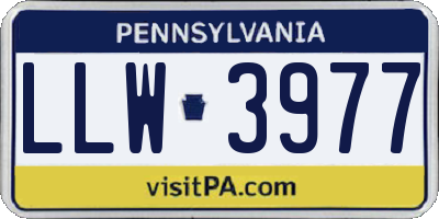 PA license plate LLW3977
