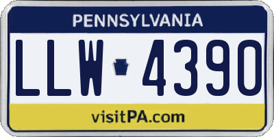 PA license plate LLW4390